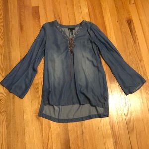 Boho denim tunic